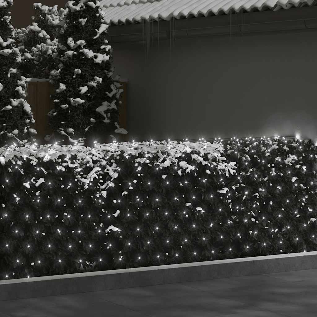 Kalėdinių lempučių tinklas, 3x2m, 204 šaltos baltos LED