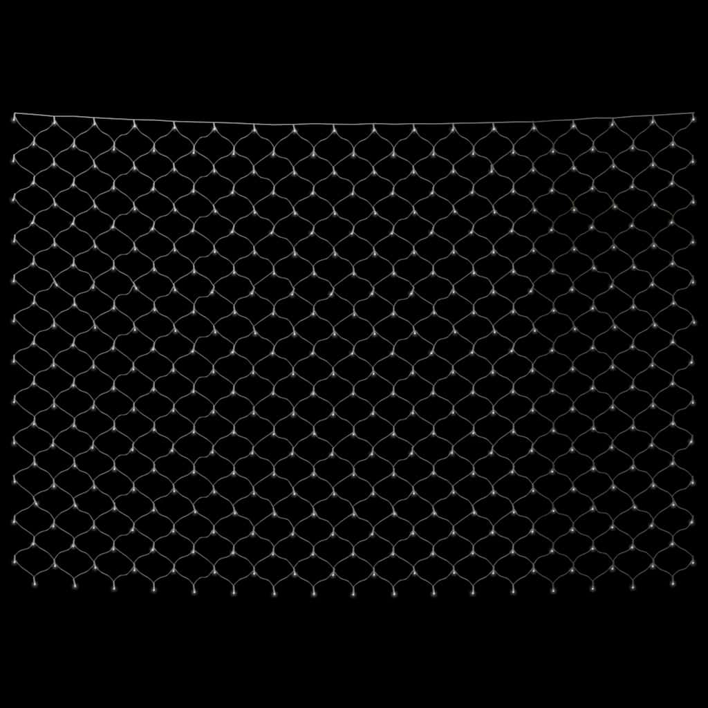 vidaXL Kalėdinių lempučių tinklas, 3x2m, 204 šaltos baltos LED