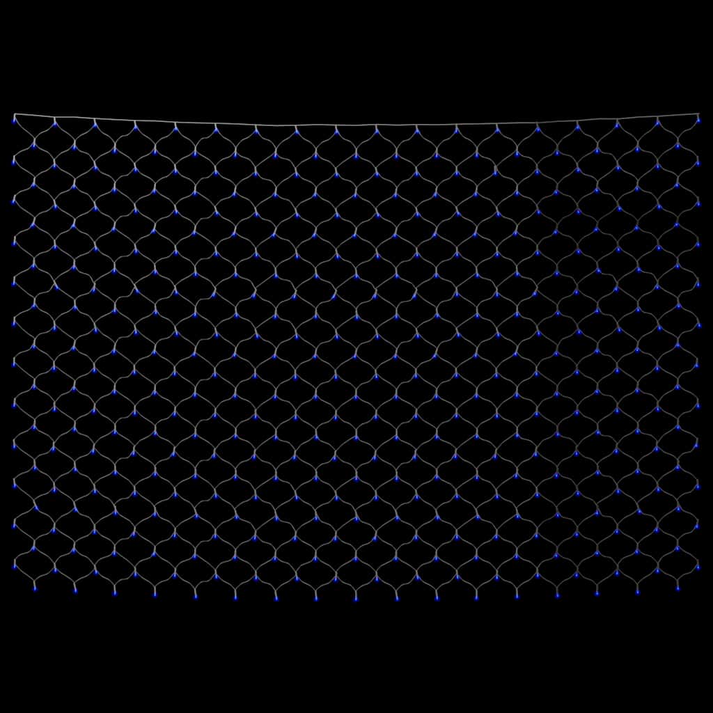 vidaXL Kalėdinių lempučių tinklas, 3x2m, 204 mėlynos LED