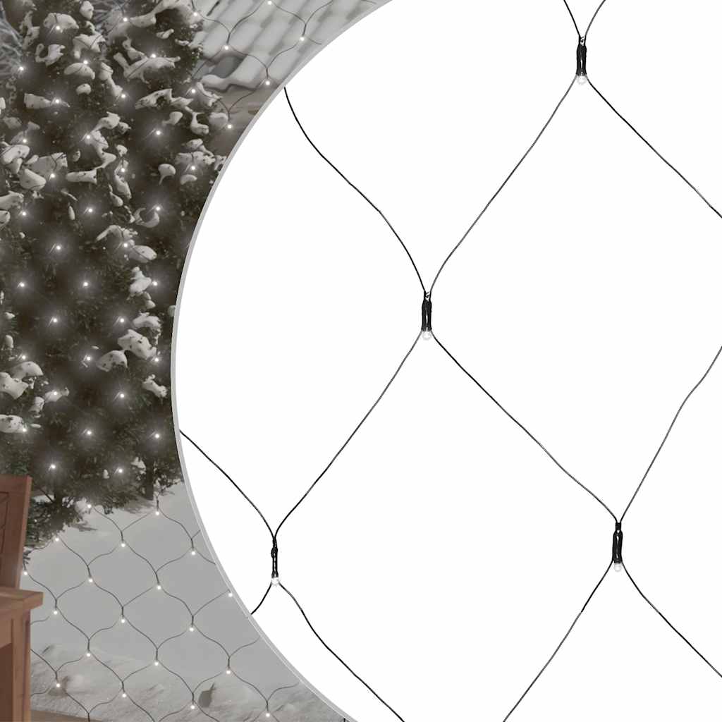 Kalėdinių lempučių tinklas, 3x3m, 306 šaltos baltos LED