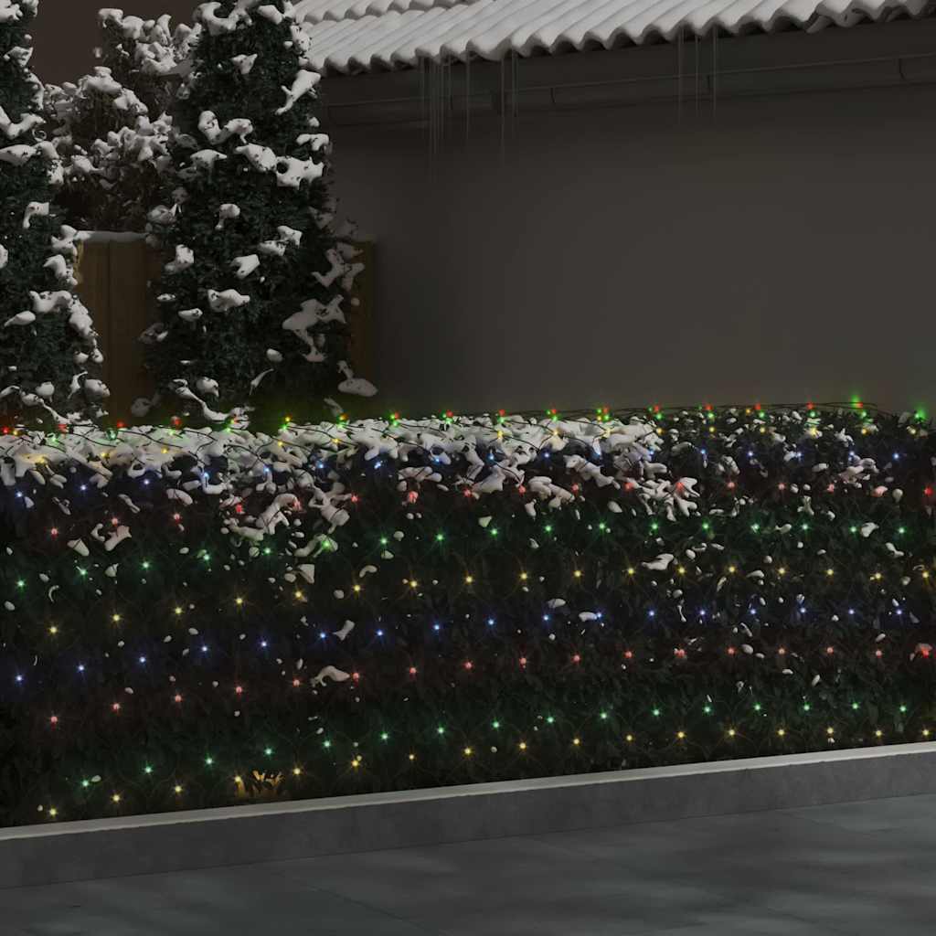 Kalėdinių lempučių tinklas, 3x3m, 306 įvairių spalvų LED