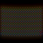 Kalėdinių lempučių tinklas, 3x3m, 306 įvairių spalvų LED