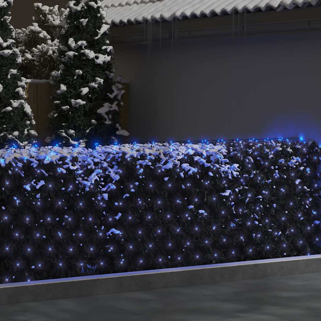 vidaXL Kalėdinių lempučių tinklas, 4x4m, 544 mėlynos LED