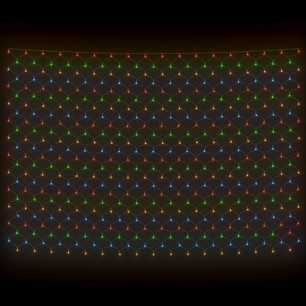 vidaXL Kalėdinių lempučių tinklas, 4x4m, 544 įvairių spalvų LED