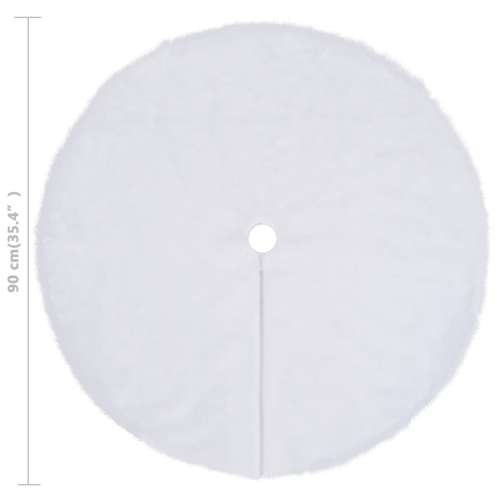 Kalėdinės eglutės sijonas, baltas, 90 cm, dirbtinis kailis