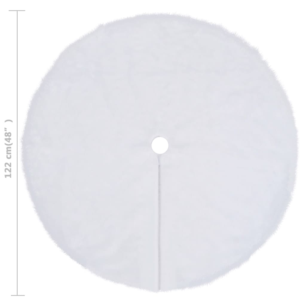 Kalėdinės eglutės sijonas, baltas, 122 cm, dirbtinis kailis