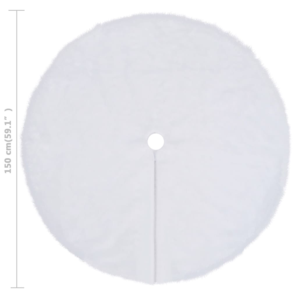 Kalėdinės eglutės sijonas, baltas, 150 cm, dirbtinis kailis
