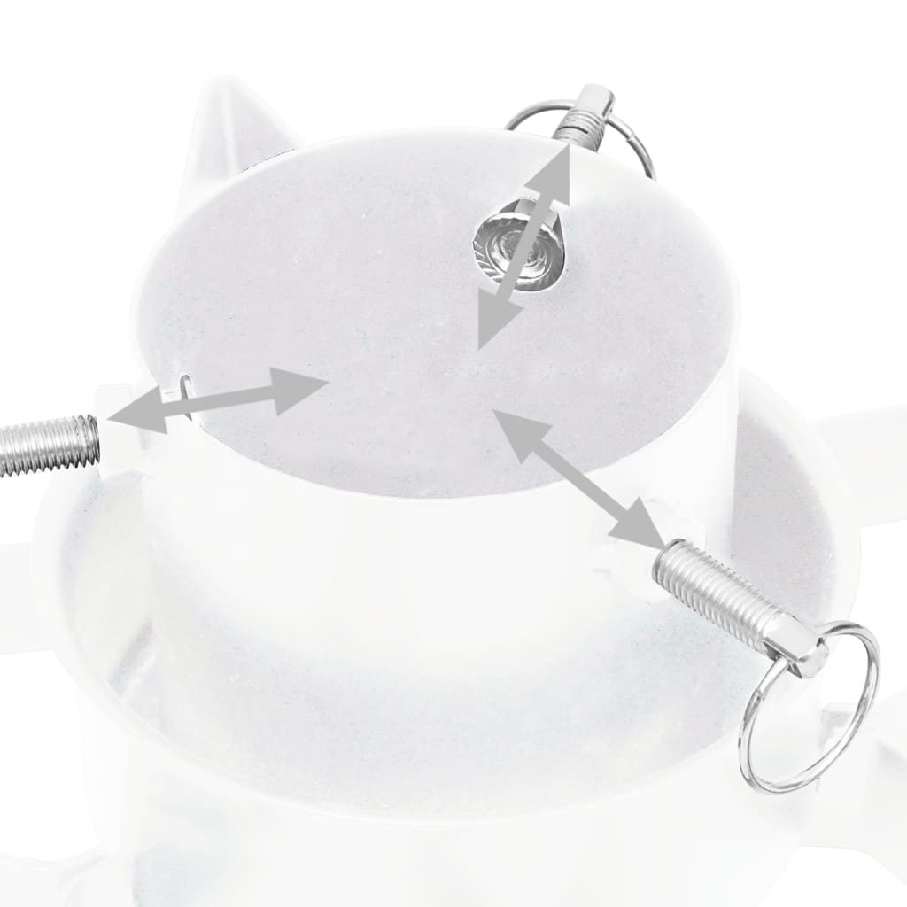 vidaXL Kalėdų eglutės stovas, baltos spalvos, 47x47x13,5cm