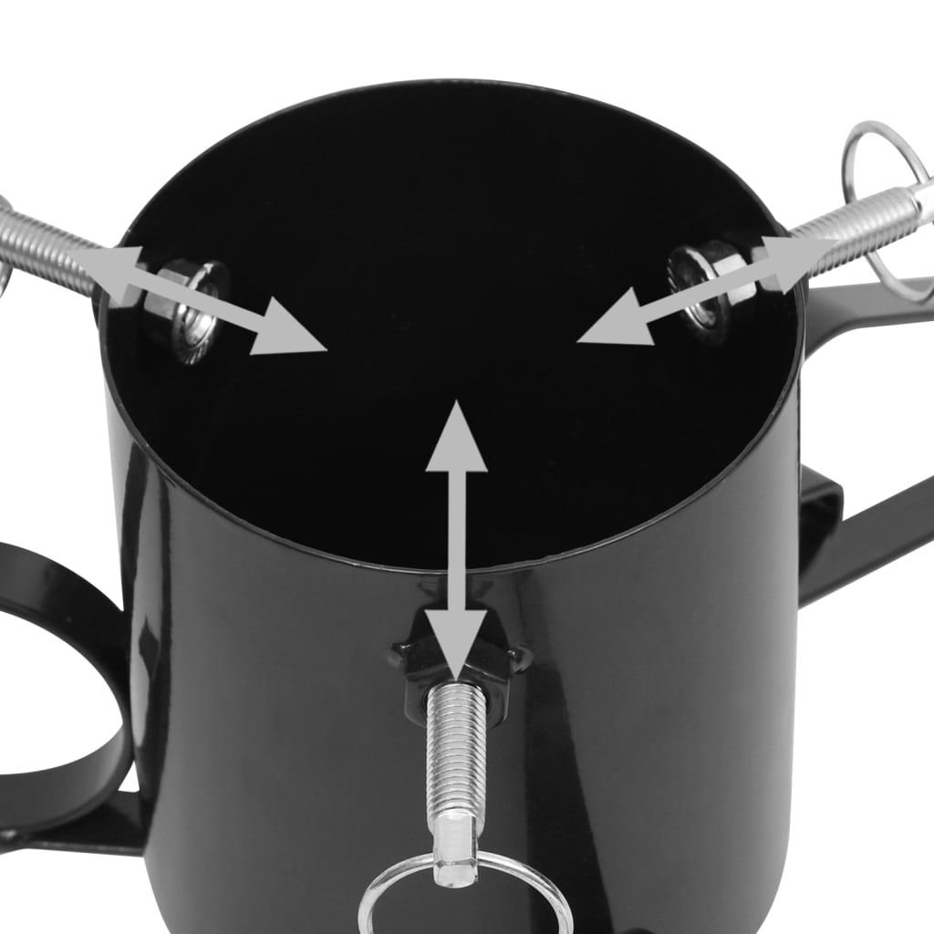 vidaXL Kalėdų eglutės stovas, juodos spalvos, 58x58x21cm