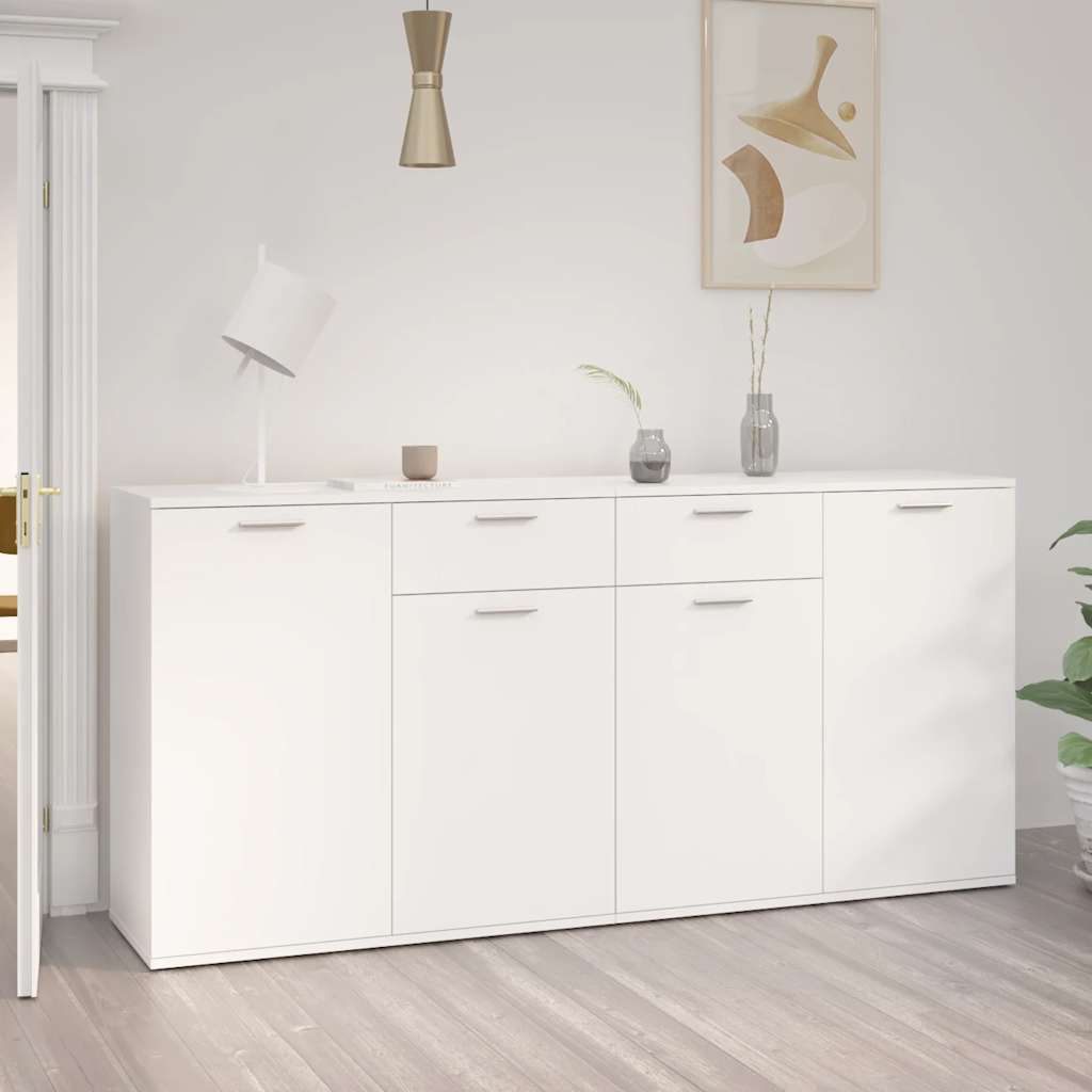 Šoninė spintelė, baltos spalvos, 160x36x75cm, apdirbta mediena