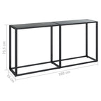 Konsolinis staliukas, juodas, 160x35x75,5cm, stiklas