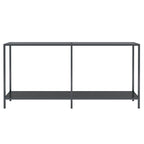 Konsolinis staliukas, juodas, 160x35x75,5cm, grūdintas stiklas