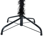 Dirbtinė Kalėdų eglutė su žaisliukais, juoda, 150cm, PVC