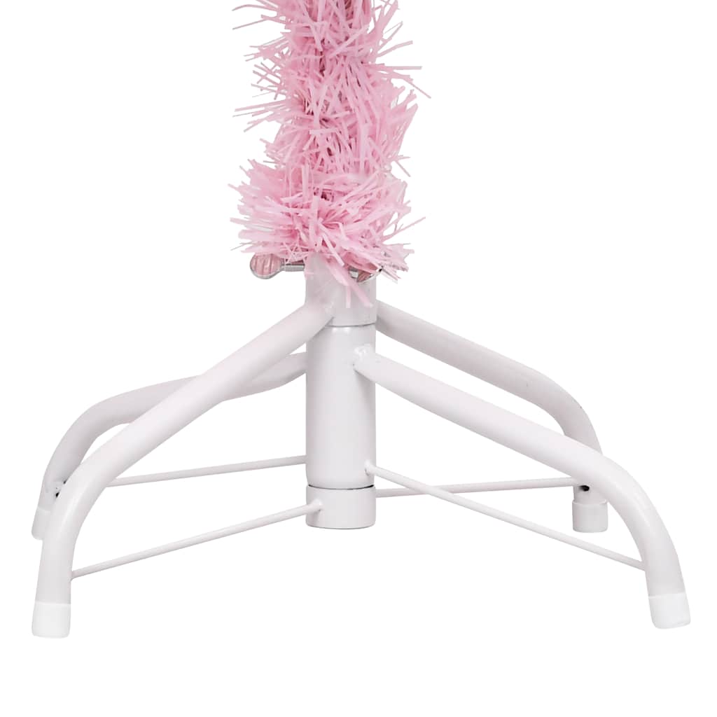 Dirbtinė Kalėdų eglutė su žaisliukais, rožinė, 180cm, PVC