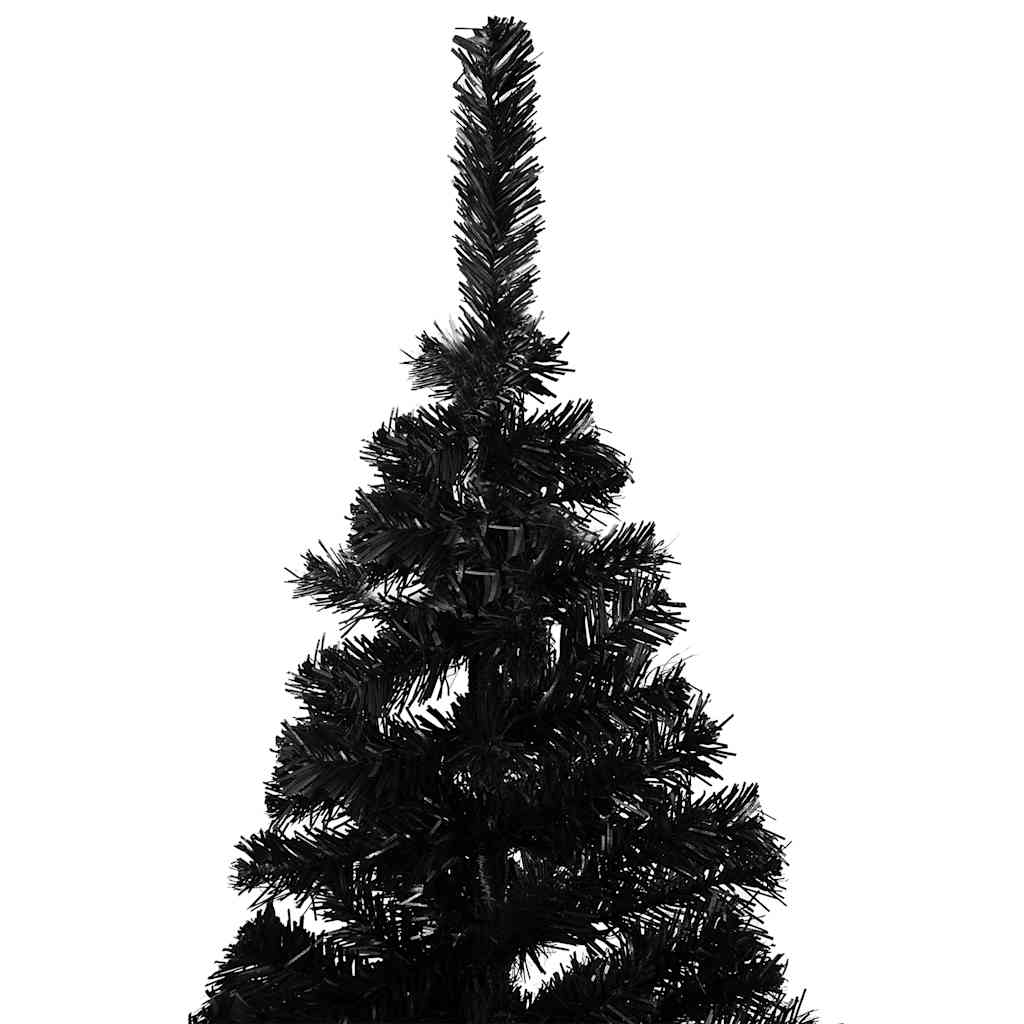 Dirbtinė Kalėdų eglutė su žaisliukais, juoda, 120cm, PVC