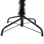 Dirbtinė Kalėdų eglutė su žaisliukais, juoda, 150cm, PVC