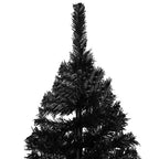 Dirbtinė Kalėdų eglutė su žaisliukais, juoda, 240cm, PVC
