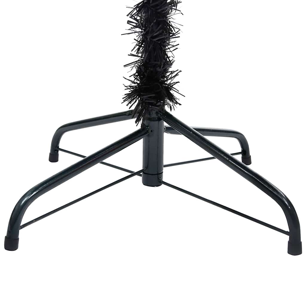 Dirbtinė Kalėdų eglutė su žaisliukais, juoda, 240cm, PVC