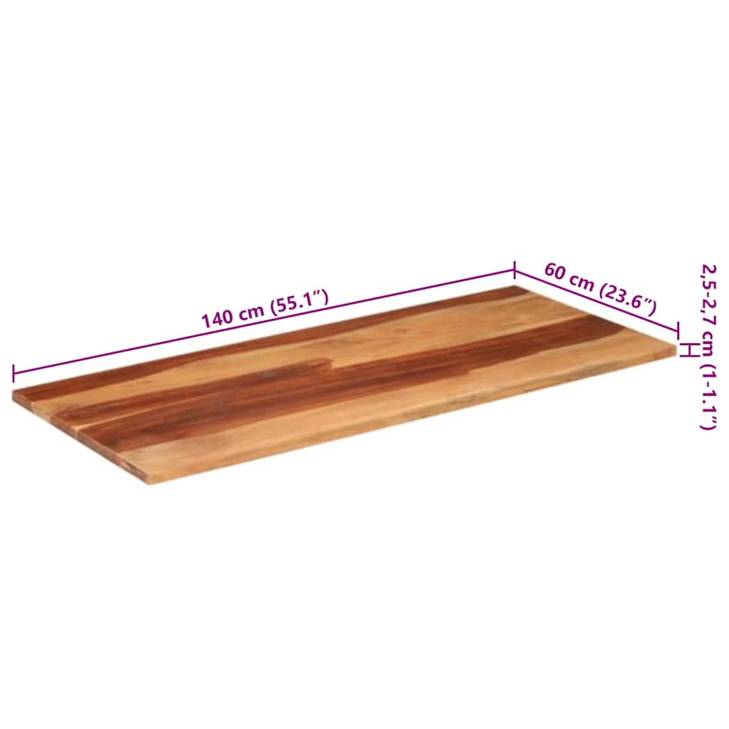 Stalviršis, 140x60x(2,5–2,7)cm, akacijos medienos masyvas