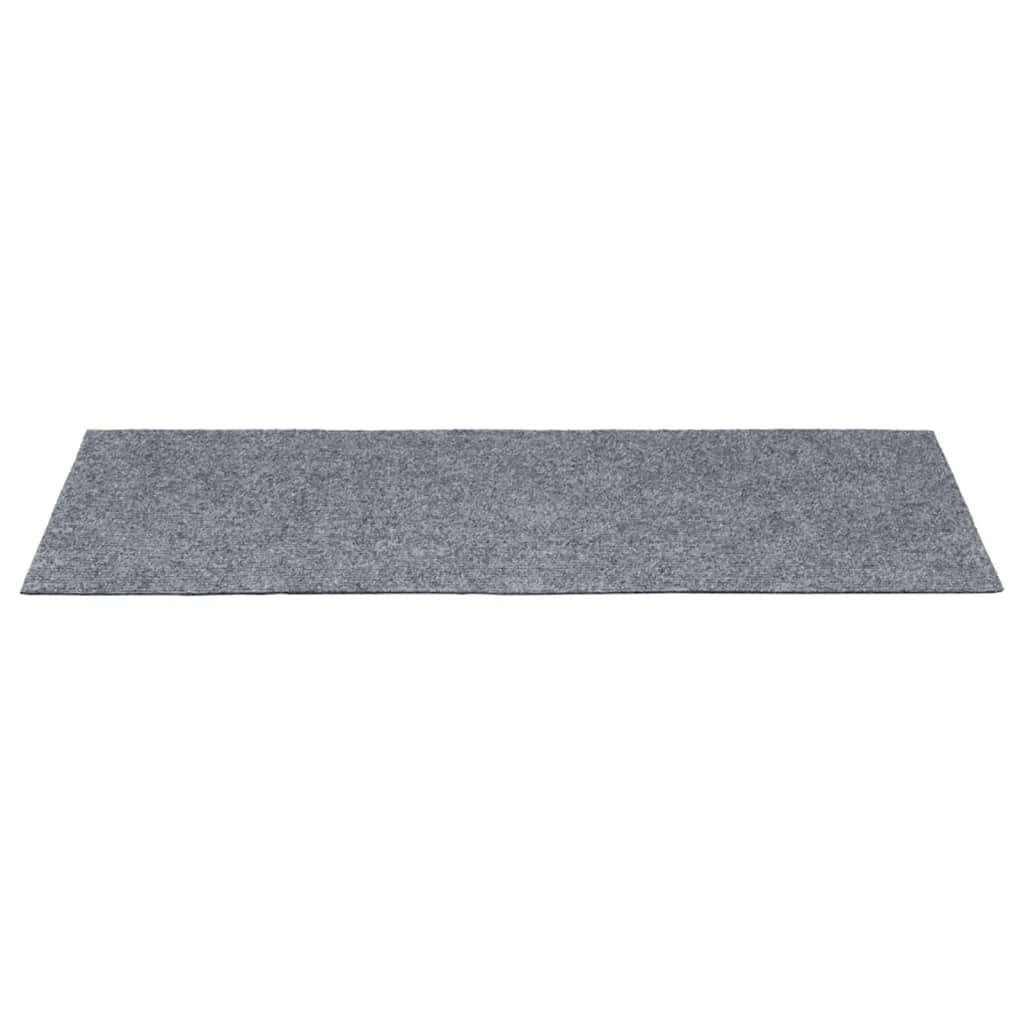 Laiptų kilimėliai, lipnūs, 15 vnt., 60x25 cm, šviesiai pilki, stačiakampiai
