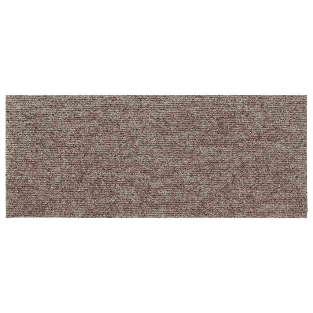 Laiptų kilimėliai, lipnūs, 15 vnt., 60x25 cm, smėlio spalvos, stačiakampiai