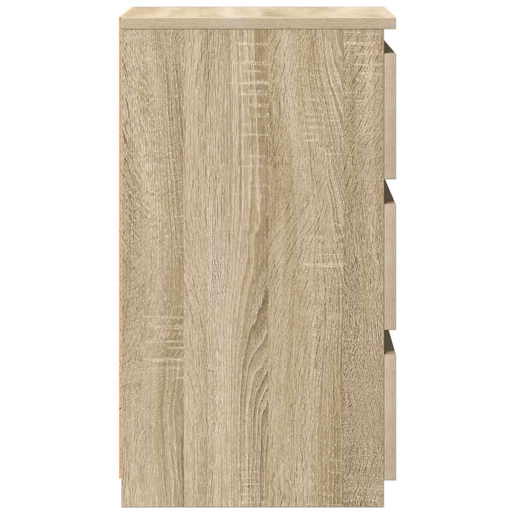 Naktinės spintelės, 2vnt., ąžuolo, 40x35x62,5cm, mediena