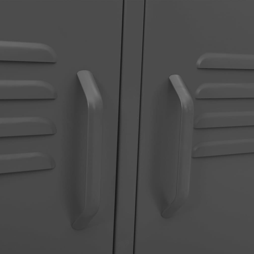 Televizoriaus spintelė, antracito spalvos, 105x35x50cm, plienas