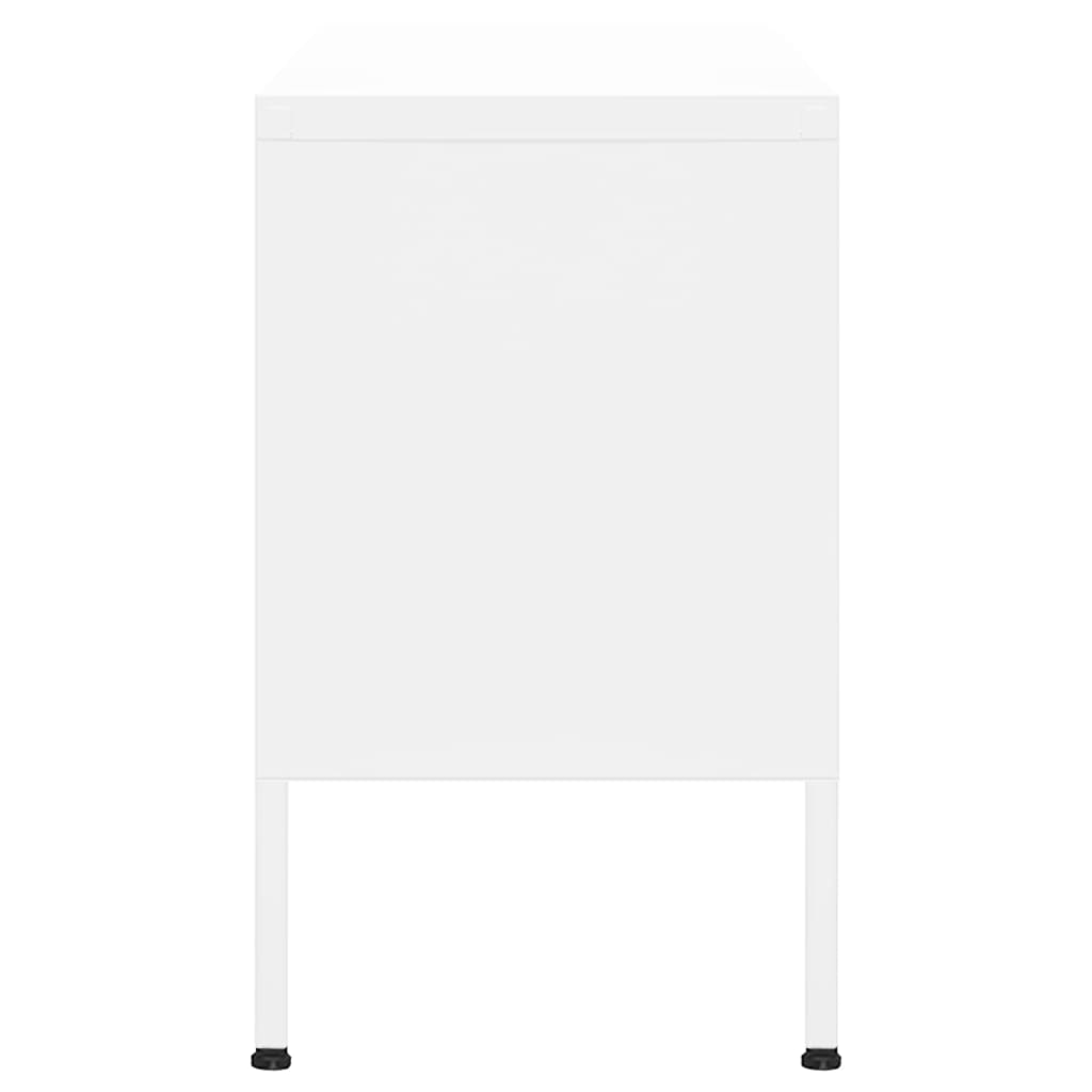 Televizoriaus spintelė, baltos spalvos, 105x35x50cm, plienas
