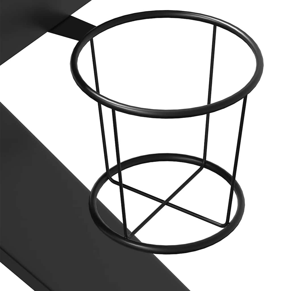 Žaidimų stalas su K formos kojelėmis, juodas, 110x60x75cm