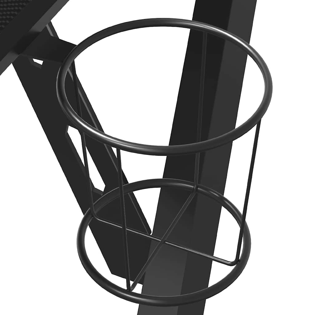 Žaidimų stalas su Y formos kojelėmis, juodas, 110x60x75cm