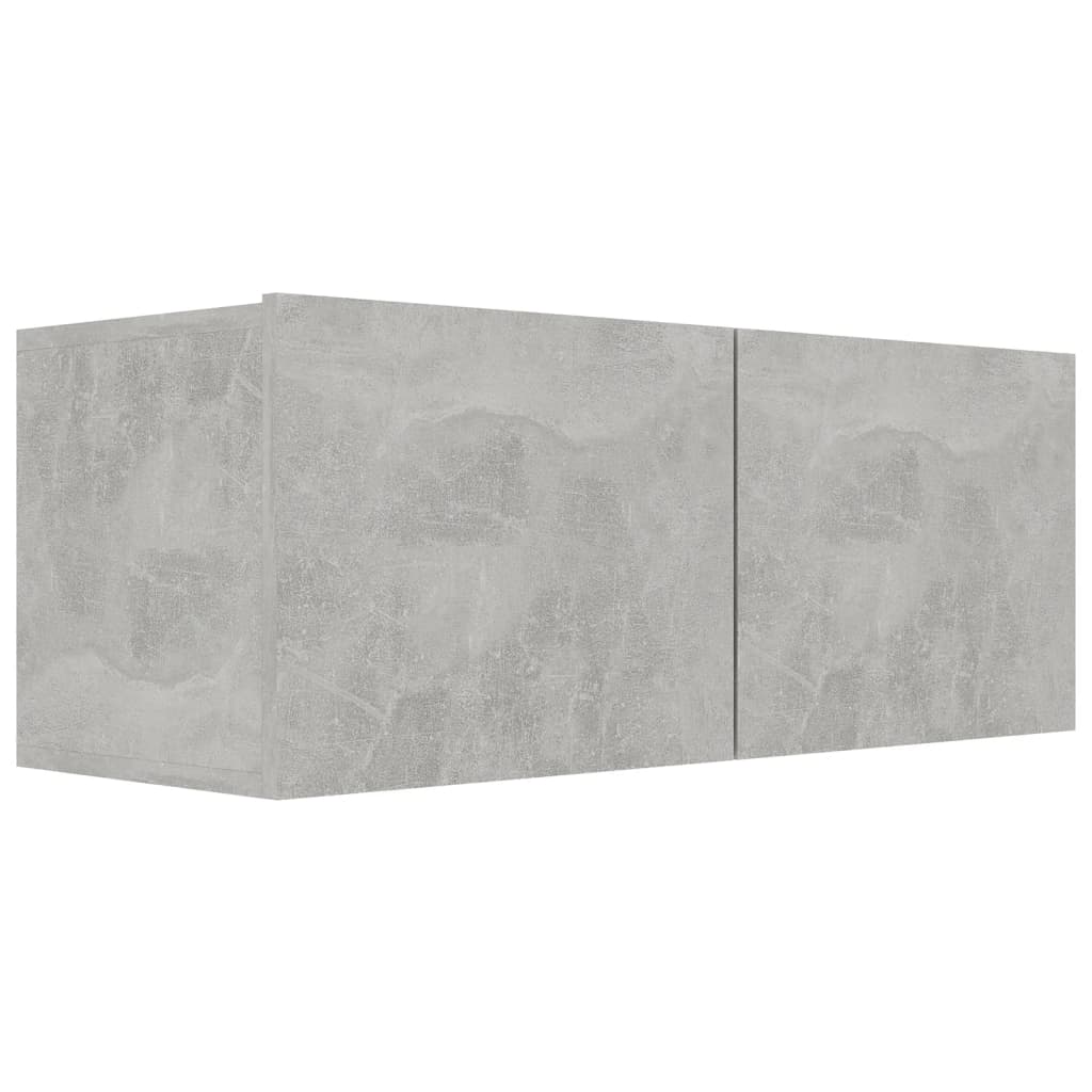 Televizoriaus spintelių komplektas, 5 dalių, betono, mediena