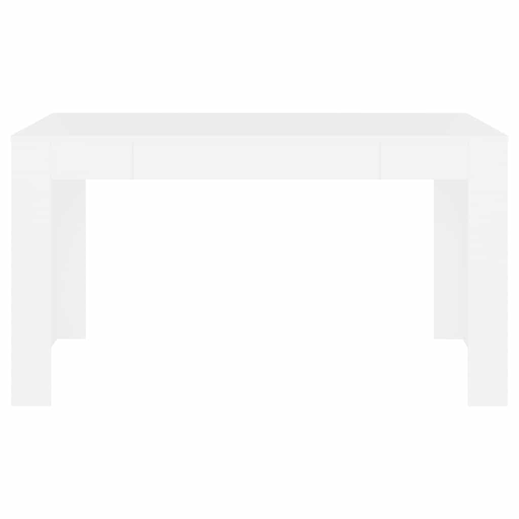 Valgomojo stalas, baltas, 140x74,5x76cm, perdirbta mediena
