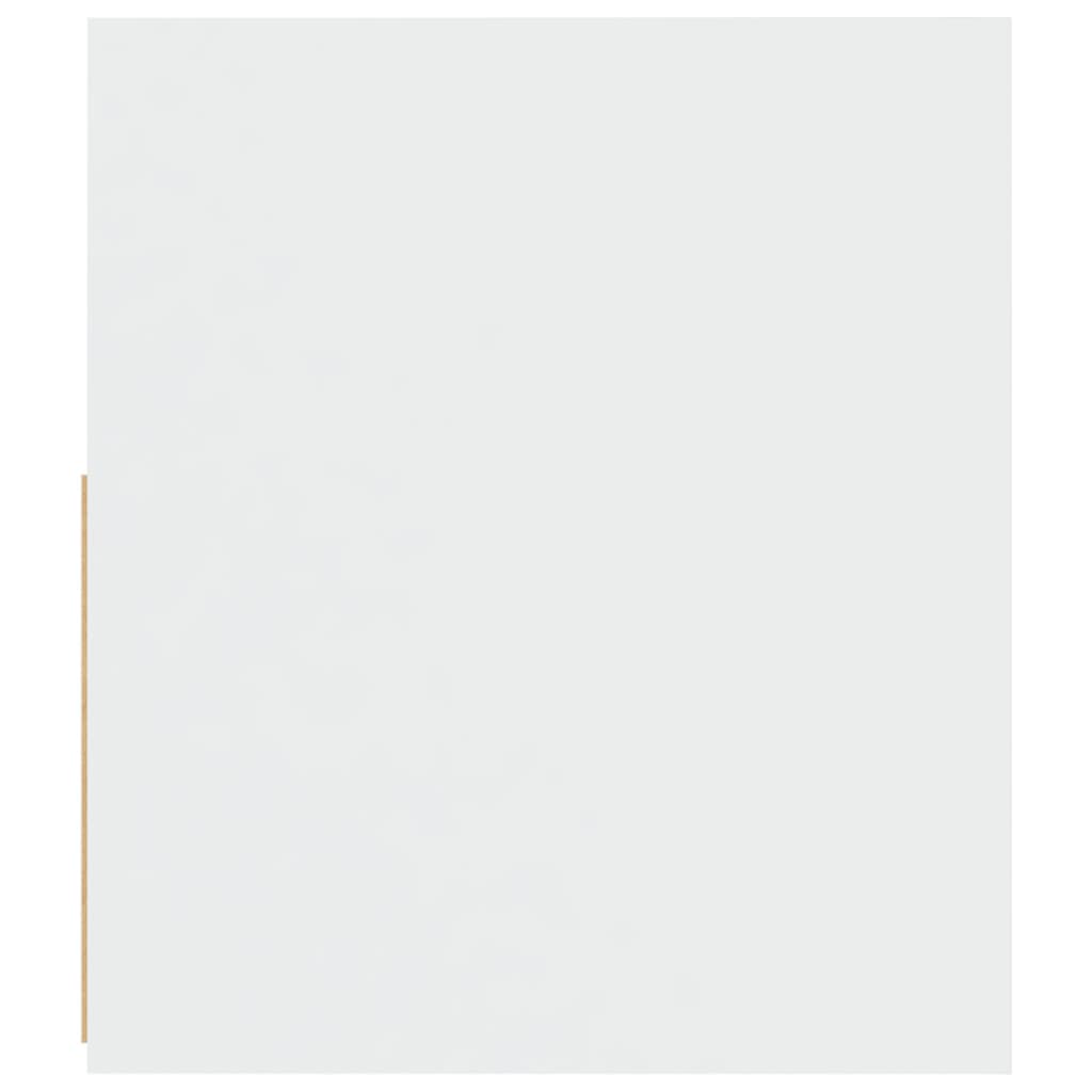 Naktinės spintelės su LED, 2vnt., baltos spalvos, 60x35x40cm