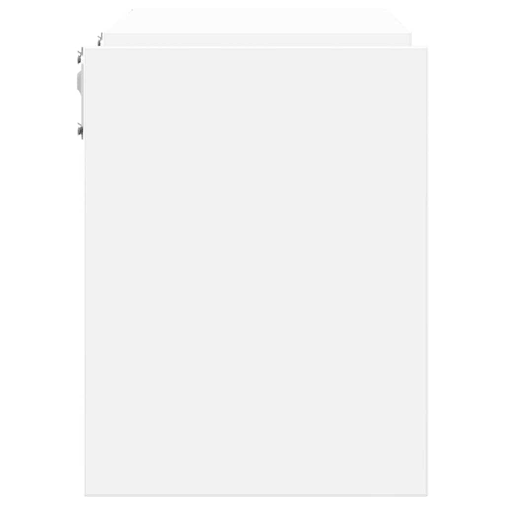 Sieninės lentynos, 2vnt., baltos, 100x15x20cm, apdirbta mediena