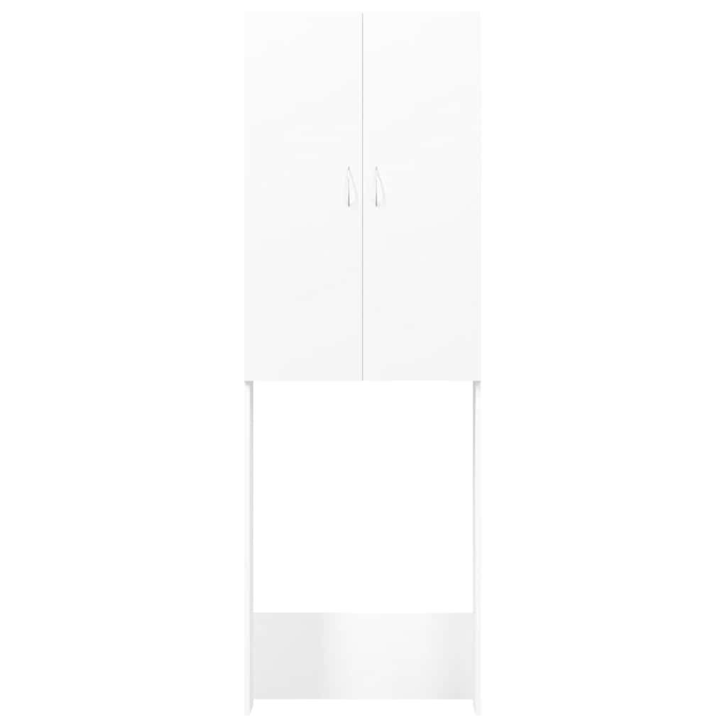Skalbimomašinos spintelė, baltos, 64x25,5x190cm