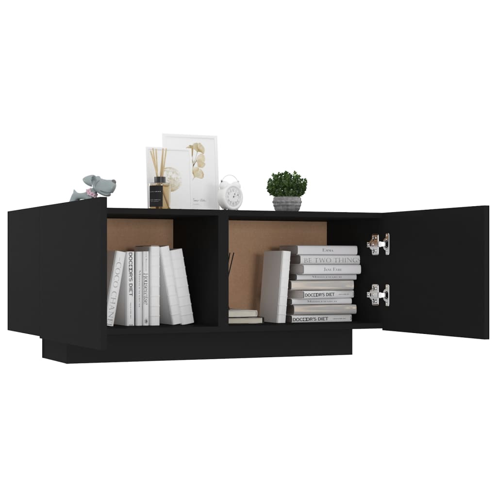 Naktinė spintelė, juodos spalvos, 100x35x40cm, MDP