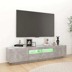 Televizoriaus spintelė su LED, betono pilka, 180x35x40cm