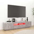 Televizoriaus spintelė su LED, betono pilka, 180x35x40cm