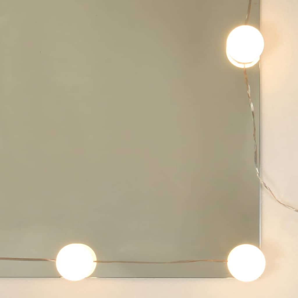 Veidrodinė spintelė su LED apšvietimu, balta, 90x31,5x62cm