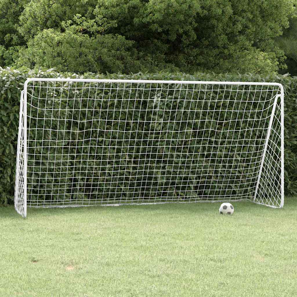 Futbolo vartai su tinklu, balti, 180x90x120cm, plienas