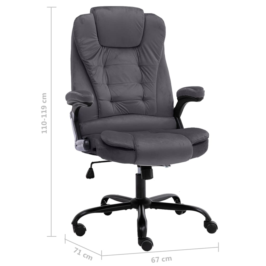 Biuro kėdė, tamsiai pilkos spalvos, aksomas