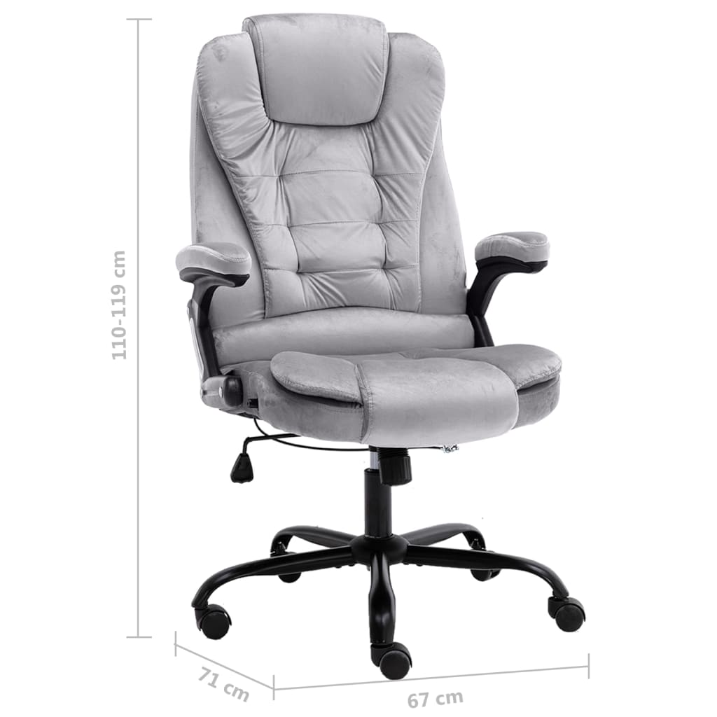 Biuro kėdė, šviesiai pilkos spalvos, aksomas