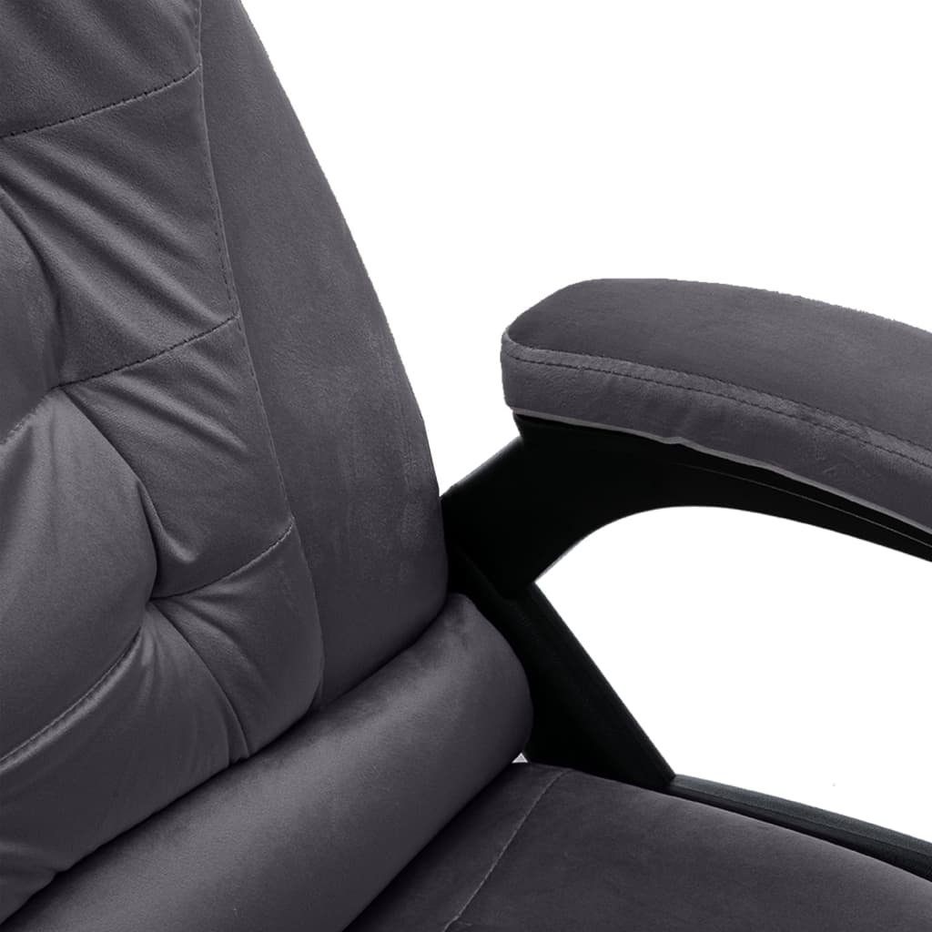 Masažinė biuro kėdė, tamsiai pilkos spalvos, aksomas