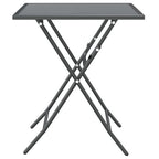 Sodo stalas, antracito, 60x60x72cm, plėsto metalo tinklelis