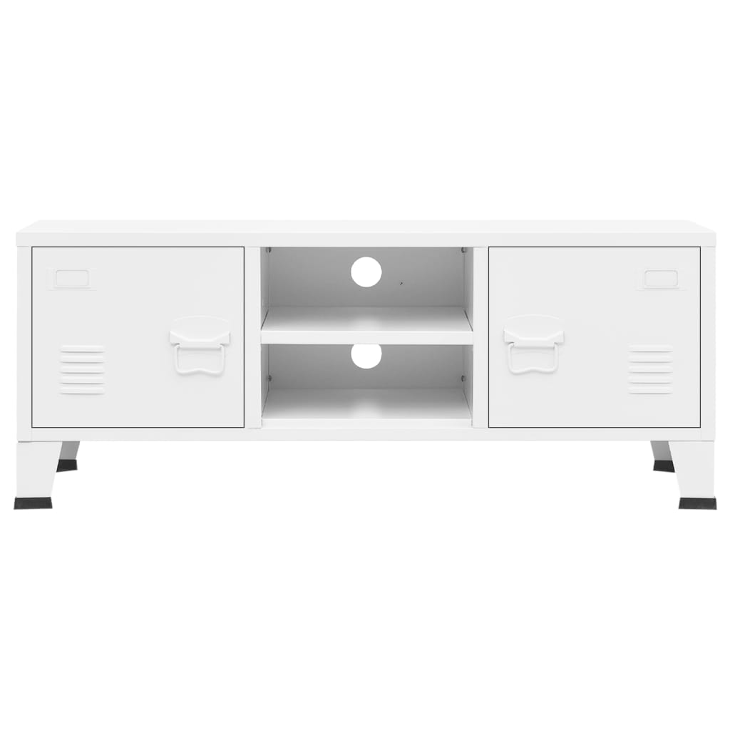 Televizoriaus spintelė, balta, 105x35x42cm, metalas