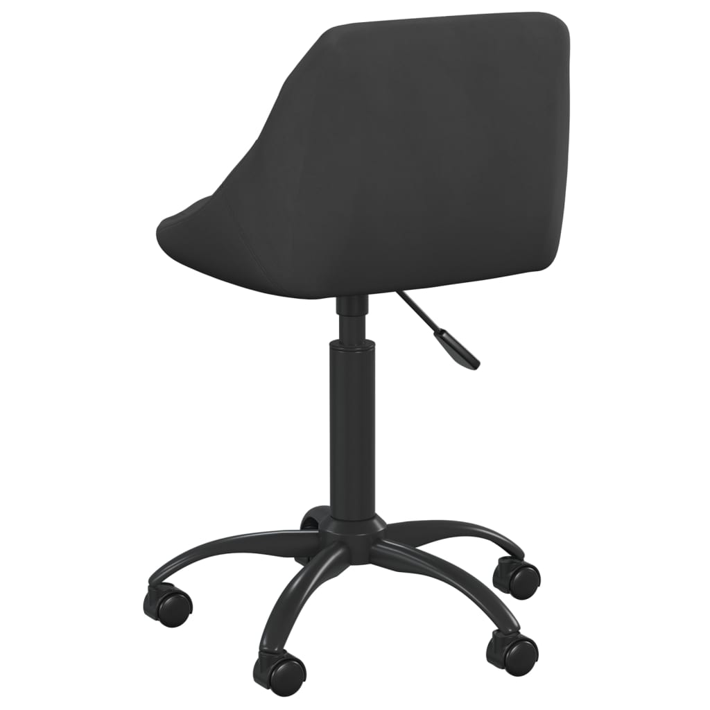 Biuro kėdė, juodos spalvos, aksomas (335357)