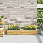 Gėlių loveliai Euro paletėms, 12vnt., pilki, 36x13,5x9,5cm, PP
