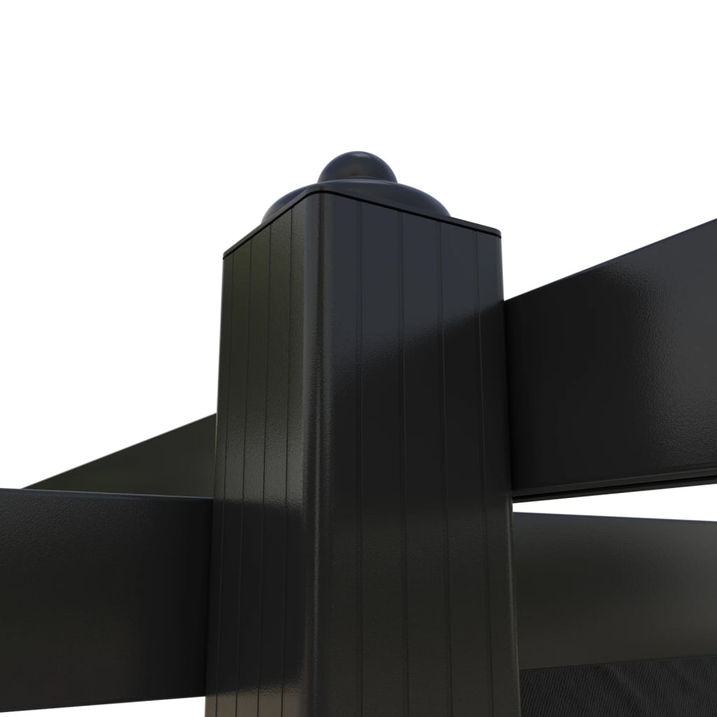 Sodo pavėsinė su įtraukiamu stogu, antracito spalvos, 4x3m