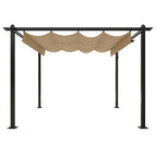 Sodo pavėsinė su įtraukiamu stogu, taupe spalvos, 3x3m