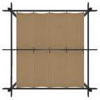 Sodo pavėsinė su įtraukiamu stogu, taupe spalvos, 3x3m